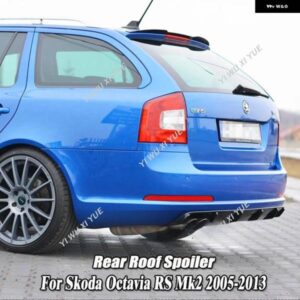 シュコダ オクタビア RS MK2 MK2 フェイスリフト コンビ 2005-2013 ハッチバック マクストン スタイルリアルーフリップ スポイラー