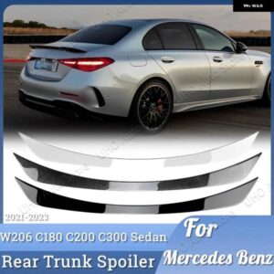 外装パーツ リア スポーツ スポイラー ウィング MERCEDESBENZ C クラス W206 C200 C260 C300 C63 AMG スタイル 2021 2023 2023 ブラック/カーボンルック