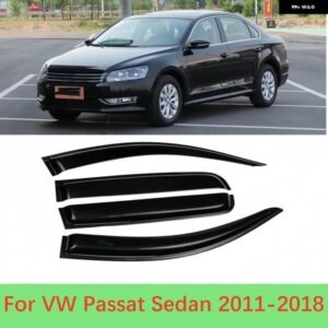 VW パサート セダン 2011-2018 ウィンドウバイザー日雨ディフレクターガード日よけシェルター粘着カバー トリムカースタイリング
