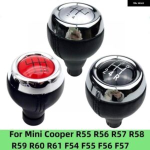5/6スピード革ギア シフトノブ マニュアル ハンドスピードボールシフター ミニクーパー F54 F55 F56 F57 R55 R56 R57 R58 R59 R60 R61