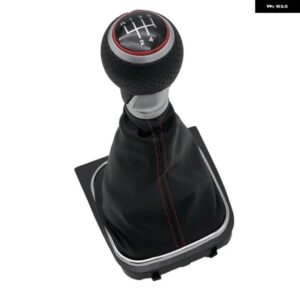 5/6スピードレザー ギア シフトノブ スティックペンダストカバー VW ゴルフ MK5 MK6 5 6 ウサギ ジェッタ MK6 GTD GTI 2005-2014 カースタイリング