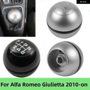 5スピード ブラック/ ギア シフト ノブ レバー シフター トップ キャップ カバー アルファ ロメオ ジュリエッタ 2012-18