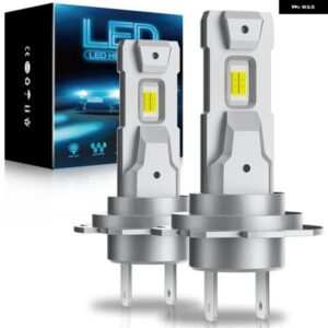 新 2個 250000LM H7 LED ライト ヘッドライト 電球 6500K CSP LED ヘッドランプ 車ホワイト超高輝度ファンレス 1:1 ミニデザイン