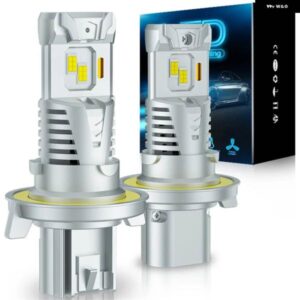 2個 LED ヘッドライト 電球 9008 H13 車 350000LM 500ワット CSP LED 電球ファンレス CANBUS 高低ビーム CANBUS フォグランプ