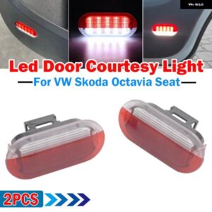 2X LED ドアハザード灯 インテリア カーテシー ウェルカム ランプ VW ゴルフ MK3 MK4 ポロ ジェッタ シャラン ヴェント トゥーラン シュコダ オクタヴィア