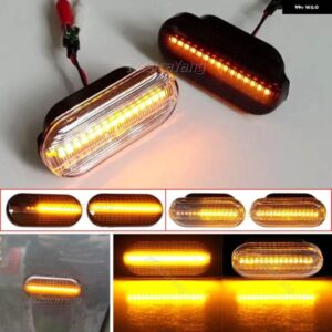 2個 ダイナミック LED サイドマーカー ライトウィンカーランプシート イビサ 6L コルドバトレドレオン MK1 MK2 シュコダオクタヴィア VW ボーラ ゴルフ