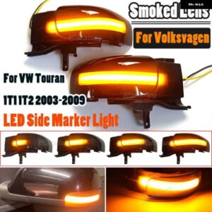 LED ウィンカーライト ダイナミックウインカーサイドリアミラー インジケータランプ VW トゥーラン 1T1 1T2 2003/09/01