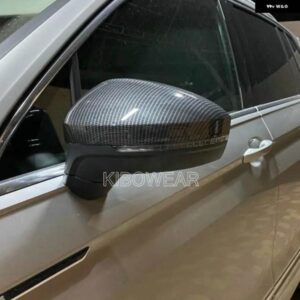 2個 サイドウイングミラー キャップカバー VW ティグアン オールスペース L MK2 2017 2018 カーボンルック 交換用 2019 2020ペア