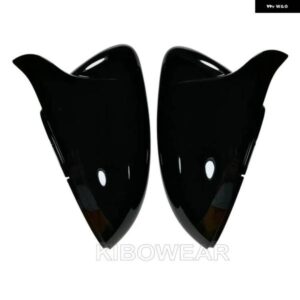 ブラックホーン形状サイドウイングミラー カバー VW ゴルフ 7 MK7 7.5 GTD R GTI GTE VII キャップ E-GOLF SPORTSVAN 2013 2018 2019 2020 交換用