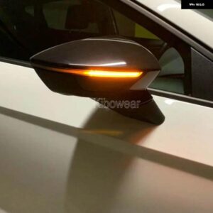 2個 ダイナミック LED ウインカーウインカーシート イビサ 6F アロナ KJ7 レオン MK3 5F サイドミラー インジケータライト 2017 2018 2019