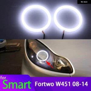 BRABUS スマート フォーツー W451 MK2 08-14 6000K ホワイト SMD LED エンジェルアイ リングキット 2 年 WATTANTY