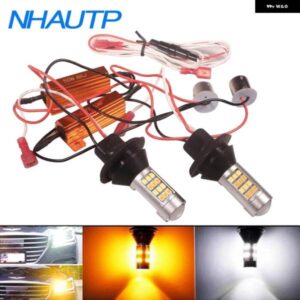 2個 P21W PY21W W21W LED CANBUS 電球車 DRLTURN 信号灯デュアルカラー 1156 BA15S BAU15S T20 オートランプ