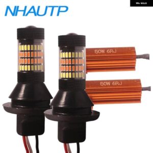 2個 T20 1156 デュアルカラーランプ 7440 BAU15S W21W P21W PY21W LED CANBUS 電球 ウィンカーライト DRL DHO