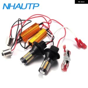 2個 デュアルカラー 1156 BAU15S P21W PY21W T20 7440 W21W LED 電球負荷抵抗器車 DRL ウィンカーライト