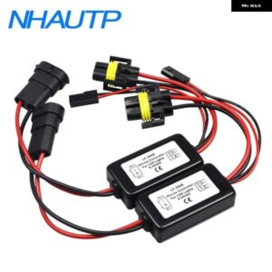 新 1ペア H8 H11 ハイ/ロービームコントローラー BI-LED フォグライト レンズ リレーハーネス 配線コネクタ 9-30V