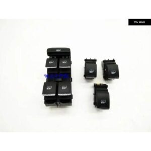 4個 クローム ドライバーと助手席ウィンドウ コントロールスイッチ ボタン VW ゴルフ 7 GTI R MKVII MK7 5GG 959 857 A 5GG 959 855 A