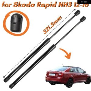 数量 2 カーボン トランク ストラット シュコダ ラピッド NH3 リフトバック 2012-2016 521.5MM リアテールゲート ブーツリフト サポート