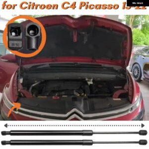 数量 2 フード ストラット シトロエン C4 ピカソ 2013-2022 フロントボンネット カーボン ガススプリング ショックアブソーバー リフト サポート ダンパー
