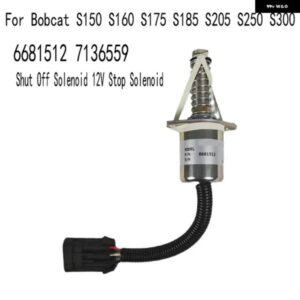 AU05 - シャットオフソレノイド 12V ストップソレノイド ボブキャット S150 S160 S175 S185 S205 S250 S300 6681512 7136559 トラクションロックソレノイド