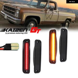 シボレー アンバー/ホワイト/レッド LED フロント/リアバンパー サイドマーカー ライト ブレイザー ピックアップ サバーバン GMC ジミー