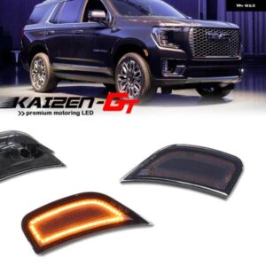 シボレー アンバー/ホワイト LED フロント サイドマーカー ライト GMC ユーコン XL/ユーコン デナリ タホ/サバーバン キャデラック