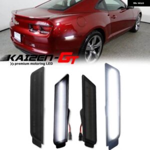 シボレー フロントアンバーリアレッド LED バンパー サイドマーカー インジケーターライトフェンダーフレアライト 2010-2015 カマロ ウ