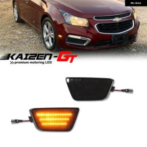 シボレー ホワイト/アンバー LED フロントフェンダー サイドマーカー ウィンカーライト クルーズ 2011-2015 クルーズリミテッド 2