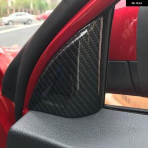 MG ZS 2018 ABS マット/カーボンドア窓トライアングル装飾フレーム ステッカー カバー 2個