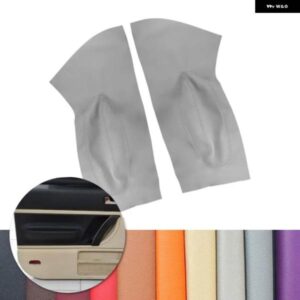 VW ビートル 1998/02/01 - 2010 車内フロント 2 ドア アームレスト パネルカバー マイクロファイバーレザー 装飾色グレー