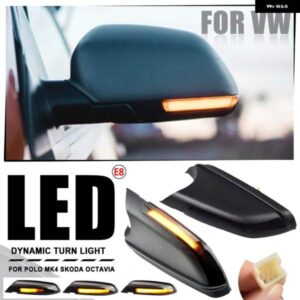 LED ダイナミック ターン シグナル フラッシュライト VW ポロ MK4 9N シュコダ オクタビア MK2 1Z サイド バックミラー インジケーター ウインカー