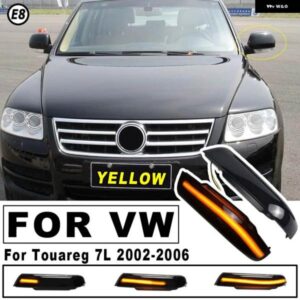 2個 ダイナミックウインカー VW トゥアレグ 7L 2002/06/01 PREFACELIFT ミラー インジケーター矢印 LED ウインカー