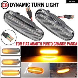 2個 ダイナミック LED サイドマーカー ライトリピーターウィンカーランプフィアットパンダ 169 プント 199 スティーロ 192 フィオリーノ 225 ドブロリネア
