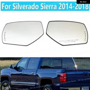 シルバラード シエラ 2014-2018 GMC シエラ オートミラー ガラス 加熱 バッキングプレートミラー ガラス 付き 22753637 22919746