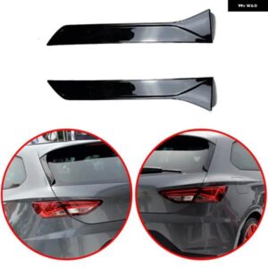 SEAT LEONE 5F FR MK3 MK3.5 2012-2021 2個 リアウィンドウサイドカースポイラーテールウィングスタイリング自動カナードスプリッター黒