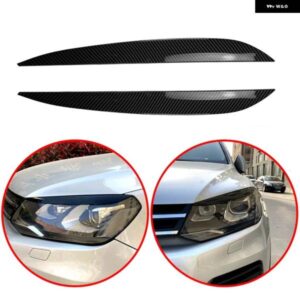 HIHG 品質 ABS 黒フォルクスイーゲン VW トゥアレグ 2010 2018 フロント ヘッドライト カバー アイブロウ トリム ステッカー ヘッドランプ