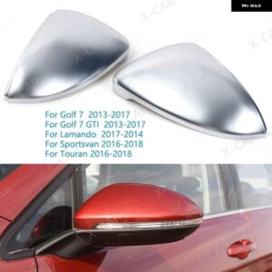 2個 VW ゴルフ 7 MK7 2013-2017 TOURAN LAMANDO SPORTSVAN マットクローム バックミラー カバー キャップスタイリング