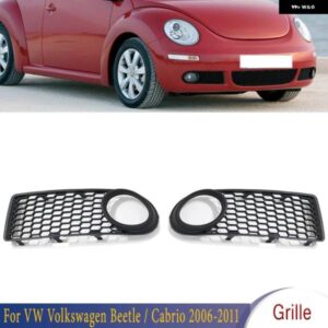 VW ビートル カブリオ 2006 2007 2008 - 2011 フロントバンパー フォグランプ ライトグリルカバー フレームハニカム メッシュ 1C0807683C 1C0807684C