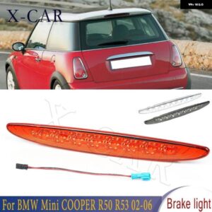 スモークレッドホワイト LED 3RD ブレーキランプ 2002 2003-2006 MINI COOPER R50 R53 第1世代ハイマウントブレーキライトストップカーライト