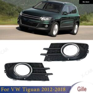 フロントバンパー フォグランプ グリルカバー スタイリング フォグライト フレーム VW ティグアン 2012-2018 EU バージョン 5N0853666 5N0853665