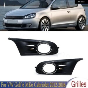フロントバンパー フォグライト ランプグリルカバー フレーム VW ゴルフ 6 MK6 2009-2013 ゴルフ 6 カブリオレ 2012-16