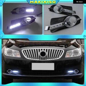 LED デイライト ビュイック ラクロス 2010-2013 バンパー グリルデイタイム ランニングライト DRL フォグライト カバー