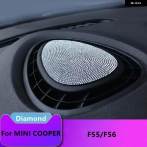 MINI クーパー F55 F56 F57 カーアクセサリーセンターエアベント アウトレット ダッシュボード ステッカー セットクリスタルダイヤモンド F54 クラブマン デ