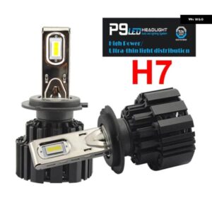 1セット H7 100ワット 13600LM P9 LED ヘッドライト 2.5MM 超薄型 ブラインド フリップチップなしパワーホワイト 6000 K オールインワン運転車ランプ 電球