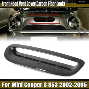 ミニクーパー S R53 R50 2002 2003 2004-2006 フロントエアフードエンジンボンネットスクープベント アウトレット カバー カーボンルック/グロスブラック