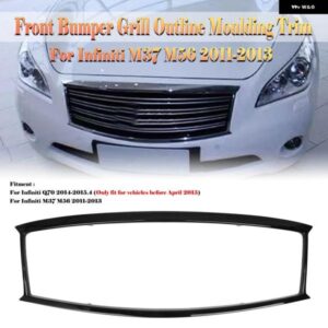 インフィニティ Q70 2014-2015.4 M37 M56 2011-2013 フロントグリル フレーム アッパーバンパー フードアウトラインモールド トリム
