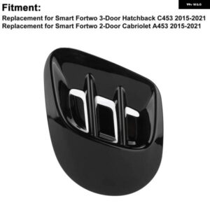 ブラックのリアエアインテーク 装飾 フレーム 交換スマート フォーツー 3 ドア ハッチバック C453 2015-2021