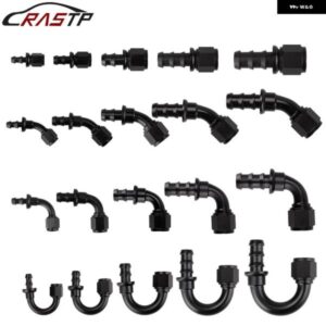 AN4/AN6/AN8/AN10/AN12 ストレート 0/45/90/180 度メススイベル プッシュ ロックホースエンドフィッティングオイル燃料ホースエンドアダプターキット