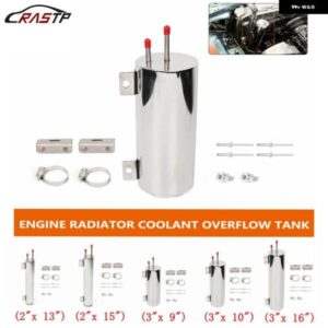 ステンレスラジエーターオーバーフロータンクボトルキャッチ缶 2インチ X 13インチ/15インチ 3インチX 9インチ/10インチ/16インチ 車 カスタム