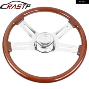 トラック 木製 455MM 18インチ クラシックステアリングホイール 3 電着ビッグカークラシック木目仕上げ RS-STW030