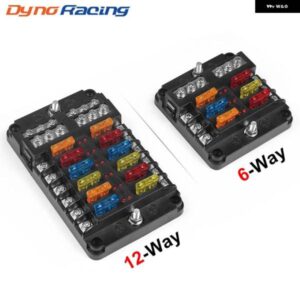 6 ウェイ 12 ウェイカーボートブレードヒューズ ボックス ブロックホルダー LED インジケータ 12V 32V 自動マリン 防水 配電盤ボード